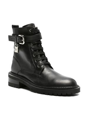 Black calf leather military boots VIA ROMA 15 | 4038NERO